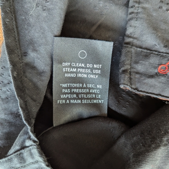 Robert Graham Rolled Cuffs Collar Black Cotton Silk Mens Size L Buttondown shirt - Picture 5 of 13